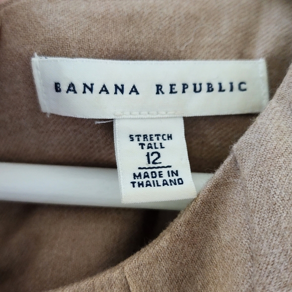 Banana Republic Wool Camel Sleeveless Pencil Dress ~ 12 Tall (Stretchy) - Picture 3 of 4